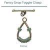 Fancy Drop Toggle Clasp, 2 Finishes