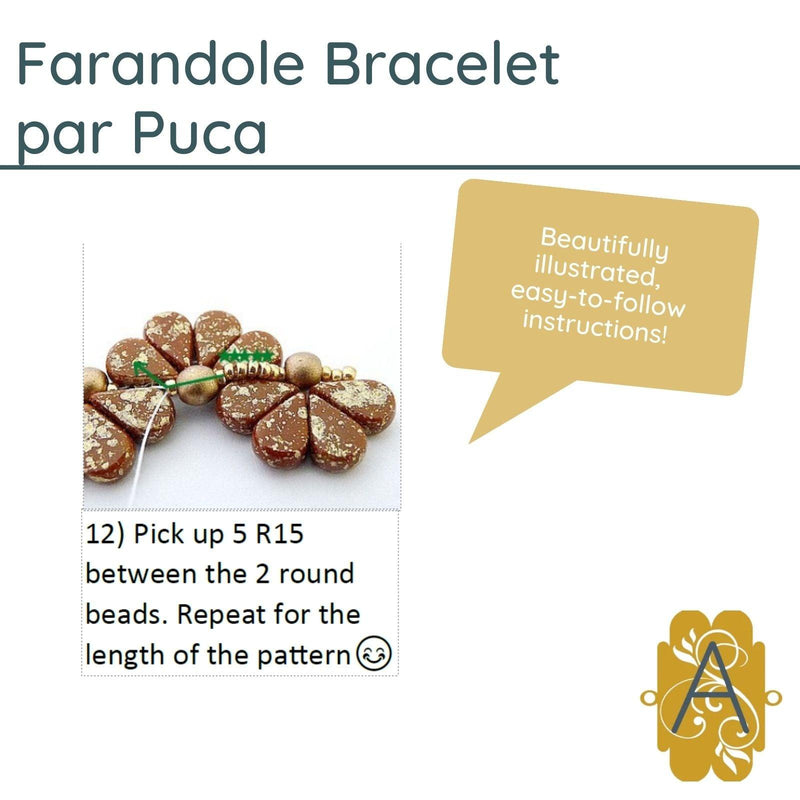 Farandole Bracelet Pattern Par Puca - The Argus Collection