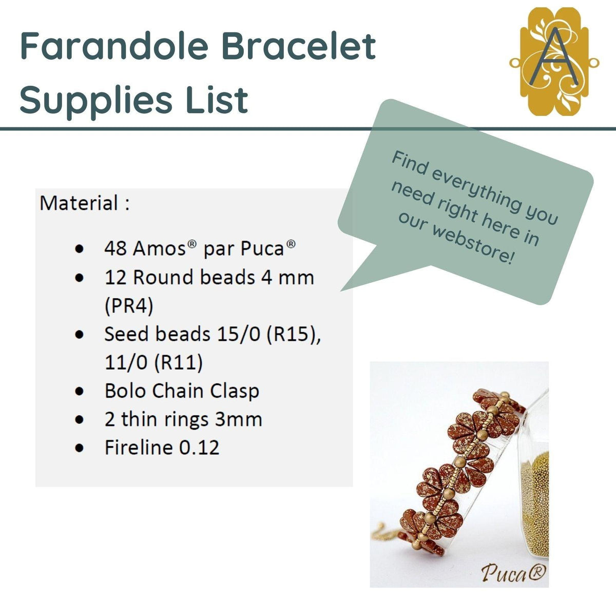 Farandole Bracelet Pattern Par Puca - The Argus Collection