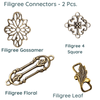 Filigree Collection, Connectors or Links, 4 Styles - The Argus Collection