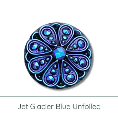 Filigree Floral, German Glass Cabochons, 22.5mm - The Argus Collection