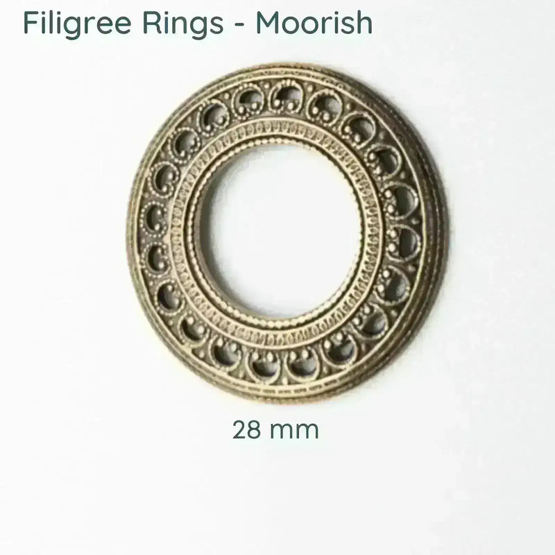 Filagree Ring Pattern Filigree Collection, Rings, 28mm, 3 Styles – The Argus Collection