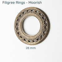 Filigree Collection, Rings, 28mm, 3 Styles - The Argus Collection