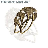 Filigree Collection, Art Deco Leaf Pendant - The Argus Collection