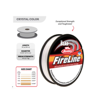 FireLine 6 lb Crystal Braided Beading Thread – 50, 125 or 300 Yards