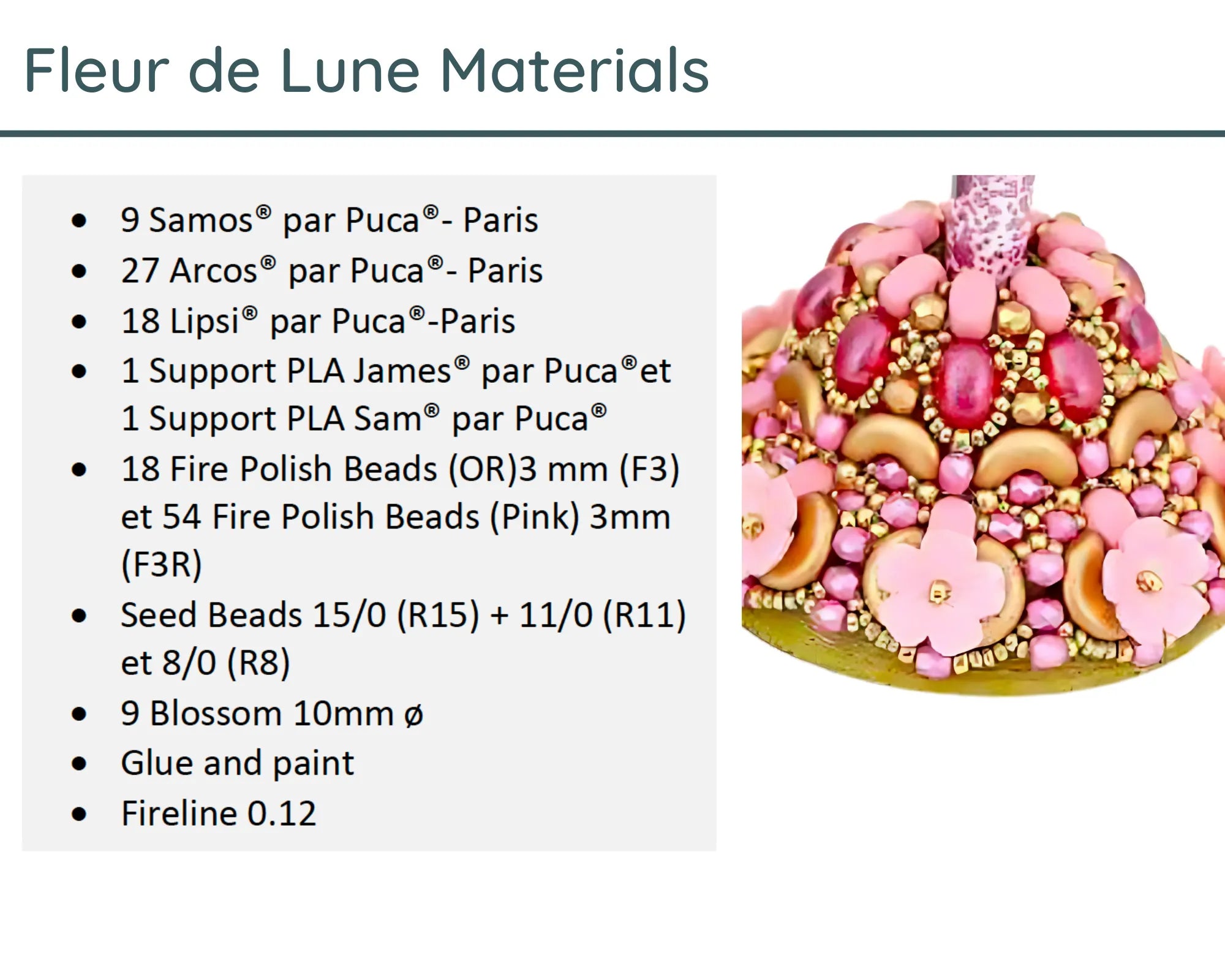 All the Materials required for the Fleur de Lune Pen Holder - The Argus Collection