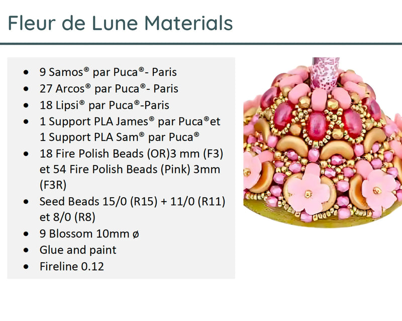 All the Materials required for the Fleur de Lune Pen Holder - The Argus Collection