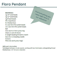 Flora Pendant Pattern by Barbara Lepak