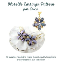 Florelle Earrings Pattern Par Puca - The Argus Collection