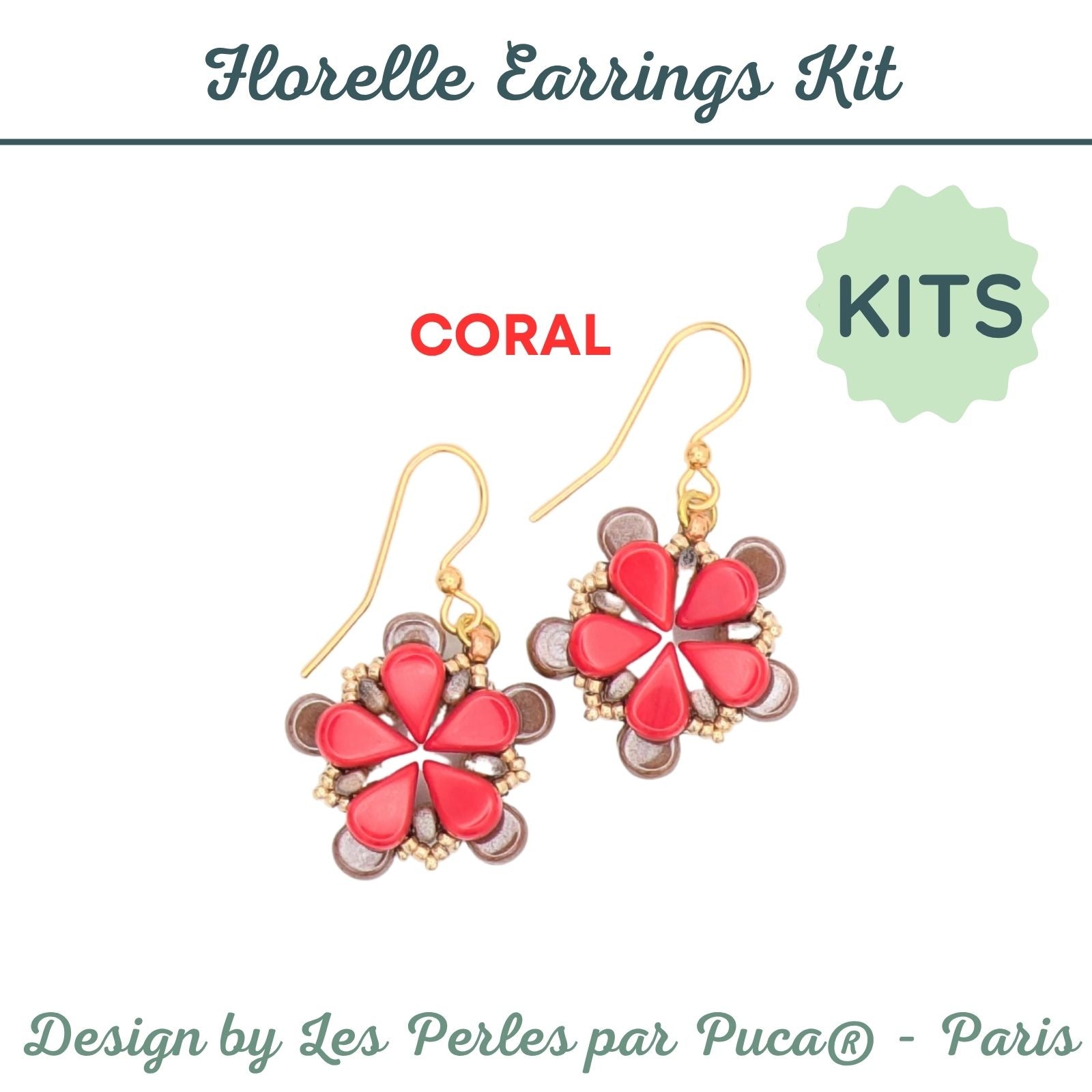 Florelle Earrings Bead Kits, 4 Colors