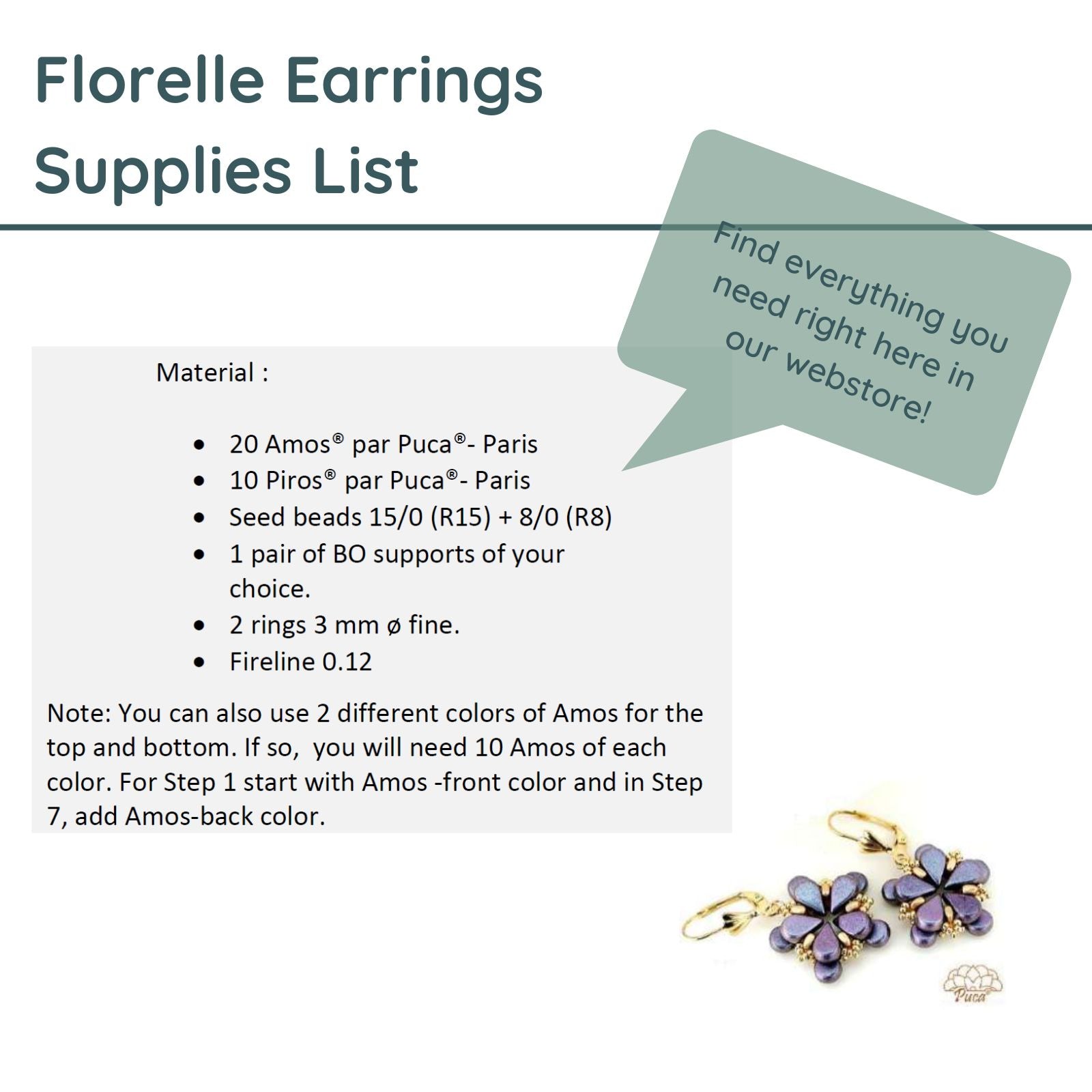 Florelle Earrings Pattern Par Puca