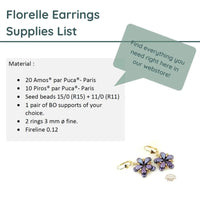Florelle Earrings Pattern Par Puca - The Argus Collection