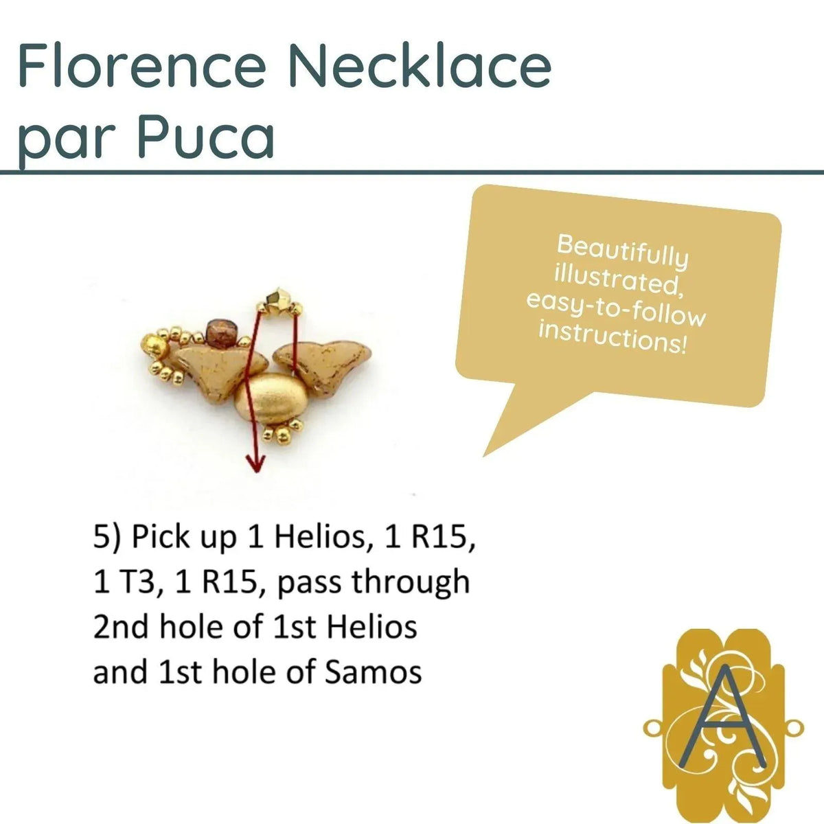 Florence Necklace Pattern par Puca - The Argus Collection