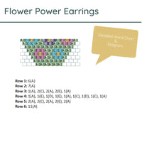 Flower Power Earrings Pattern - Flower Power Earrings Pattern - Default Title , The Argus Collection