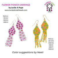 Flower Power Earrings Pattern - Flower Power Earrings Pattern - Default Title , The Argus Collection