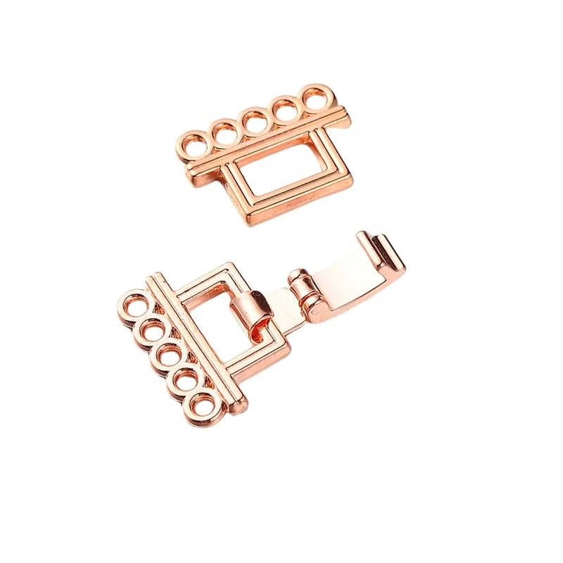Foldover 5, 5-Strand Clasp, Gold or Copper - The Argus Collection