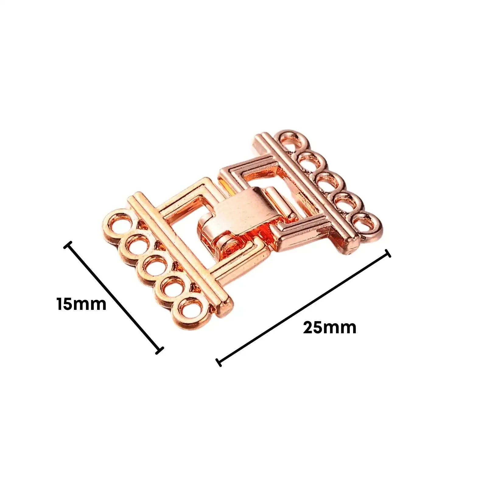 Foldover 5, 5-Strand Clasp, Gold or Copper - The Argus Collection