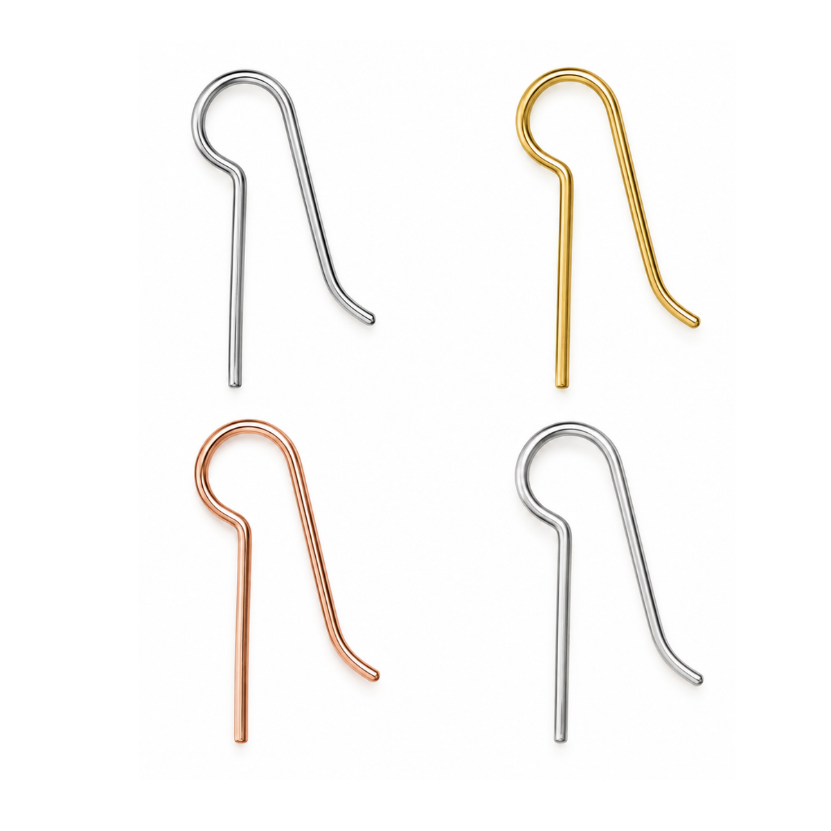 TierraCast, French Hook Earring Wire Blanks in 4 Finishes