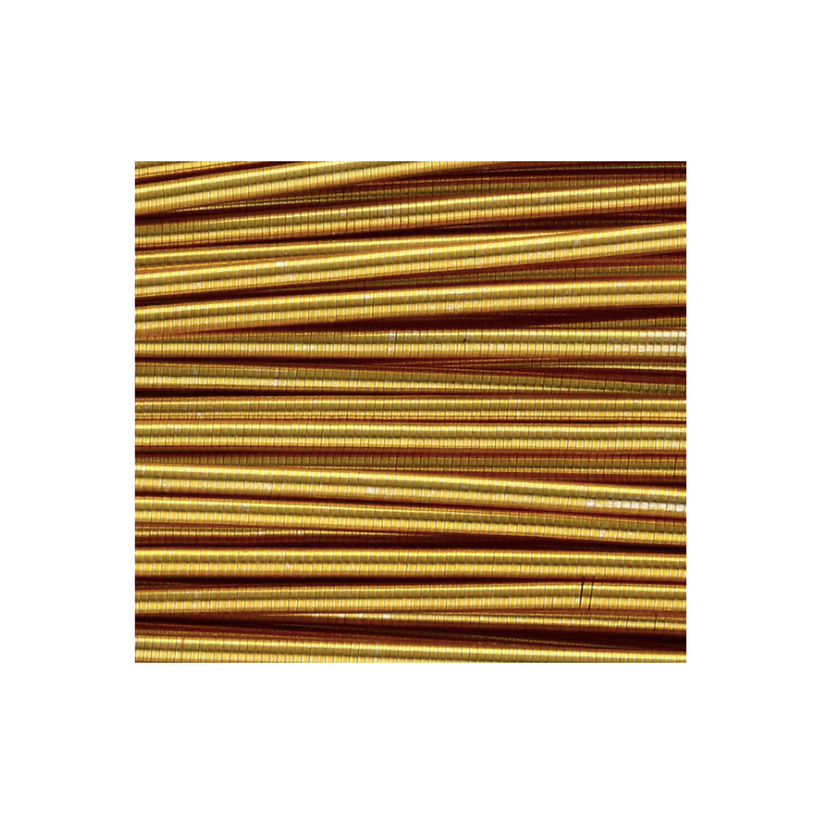Gold Medium 0.9mm French Wire (Gimp or Bullion) close-up showing tightly coiled metal strands