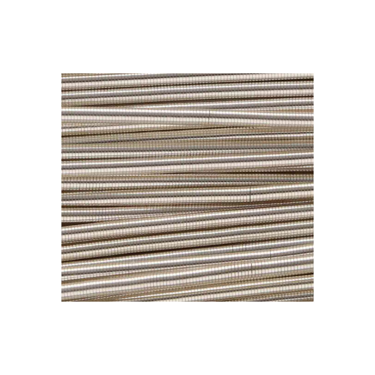 Silver Medium 0.9mm French Wire (Gimp or Bullion) close-up showing tightly coiled metal strands
