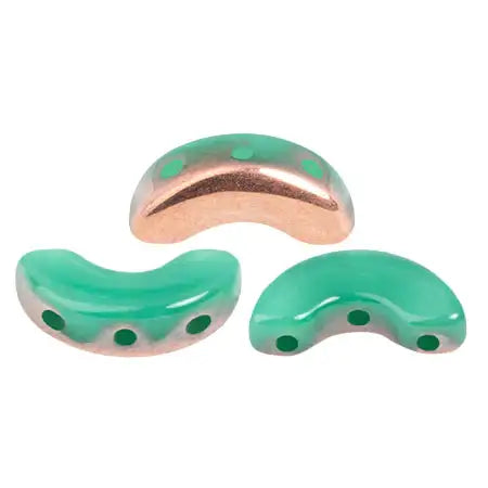 Arcos Beads par Puca, Frost Jade, 30 Beads - The Argus Collection