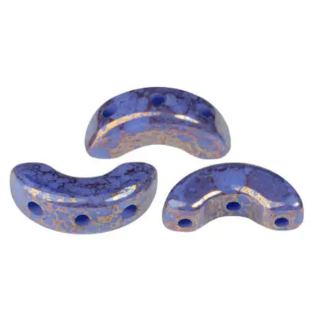 Arcos Beads par Puca, Frost Royal Blue, 30 Beads - The Argus Collection