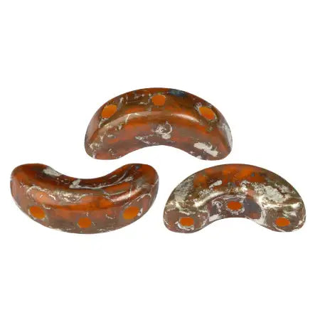 Arcos Beads par Puca, Frost Tangerine, 30 Beads & 20g - The Argus Collection