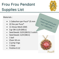 Frou Frou Pendant Pattern par Puca - The Argus Collection