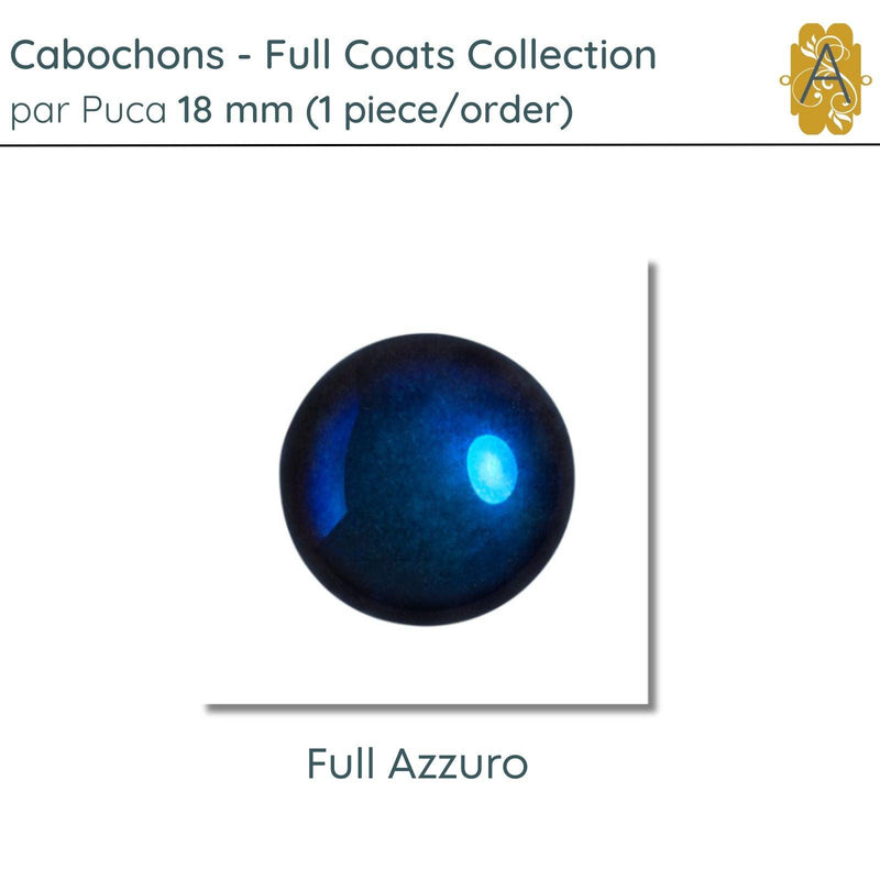 Cabochons par Puca, 18mm, Full Coats Collection, 5 Finishes - The Argus Collection