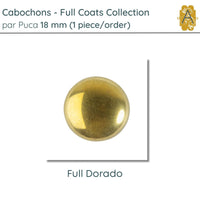 Cabochons par Puca, 18mm, Full Coats Collection, 5 Finishes - The Argus Collection