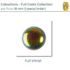 Cabochons par Puca, 18mm, Full Coats Collection, 5 Finishes - The Argus Collection