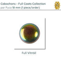 Cabochons par Puca, 18mm, Full Coats Collection, 5 Finishes - The Argus Collection