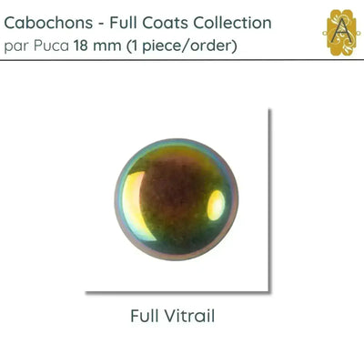 Cabochons par Puca, 18mm, Full Coats Collection, 5 Finishes - The Argus Collection