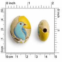 Golem Almond Beads, Bird - The Argus Collection