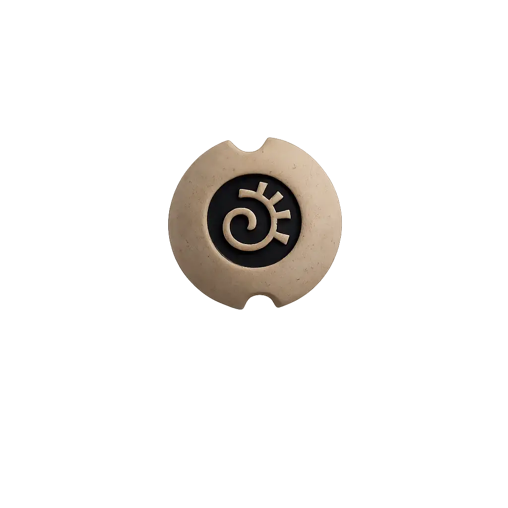 Golem Beads, Southwest Sun, Black, 2 Pcs. - The Argus Collection