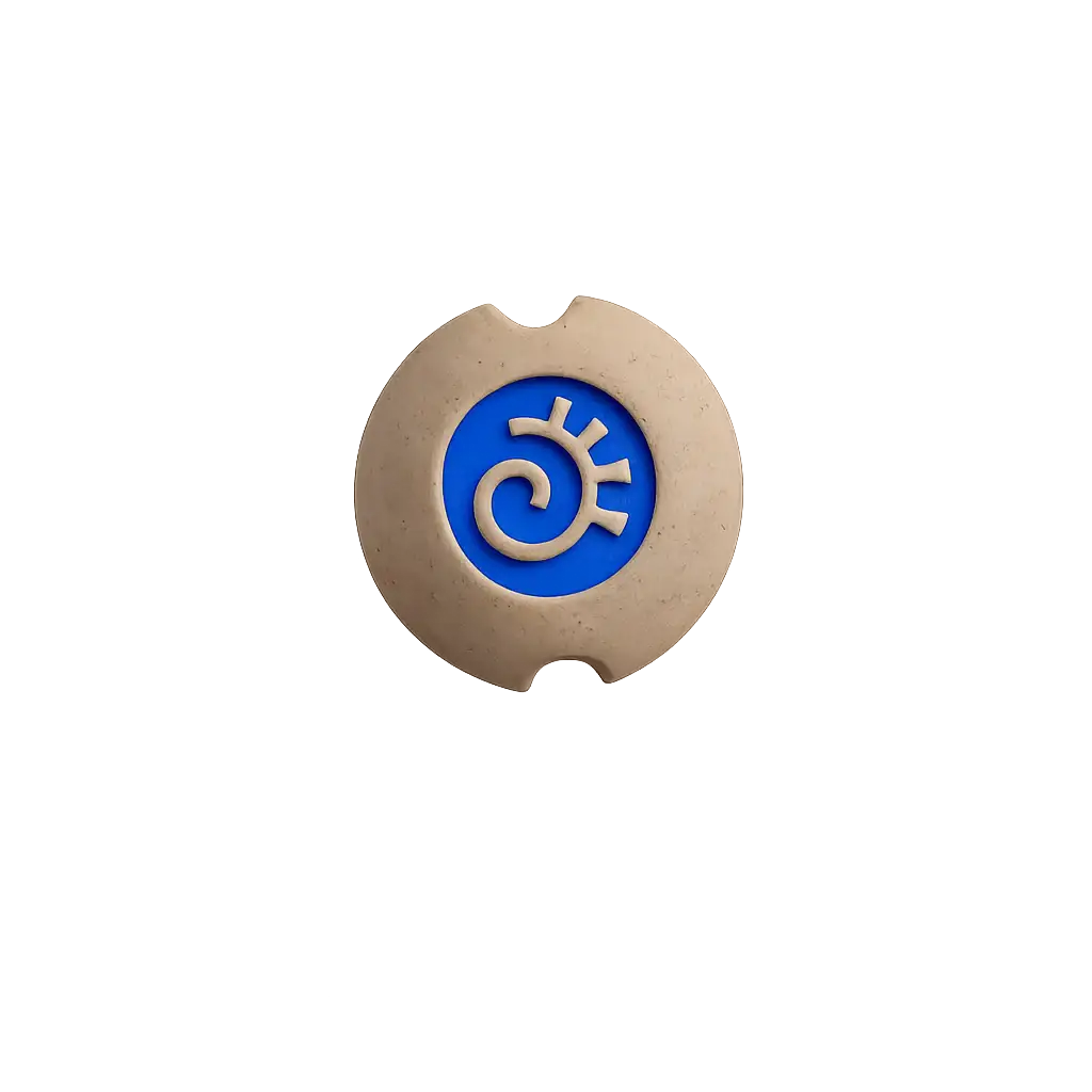 Golem Beads, Southwest Sun, Blue, 2 Pcs. - The Argus Collection