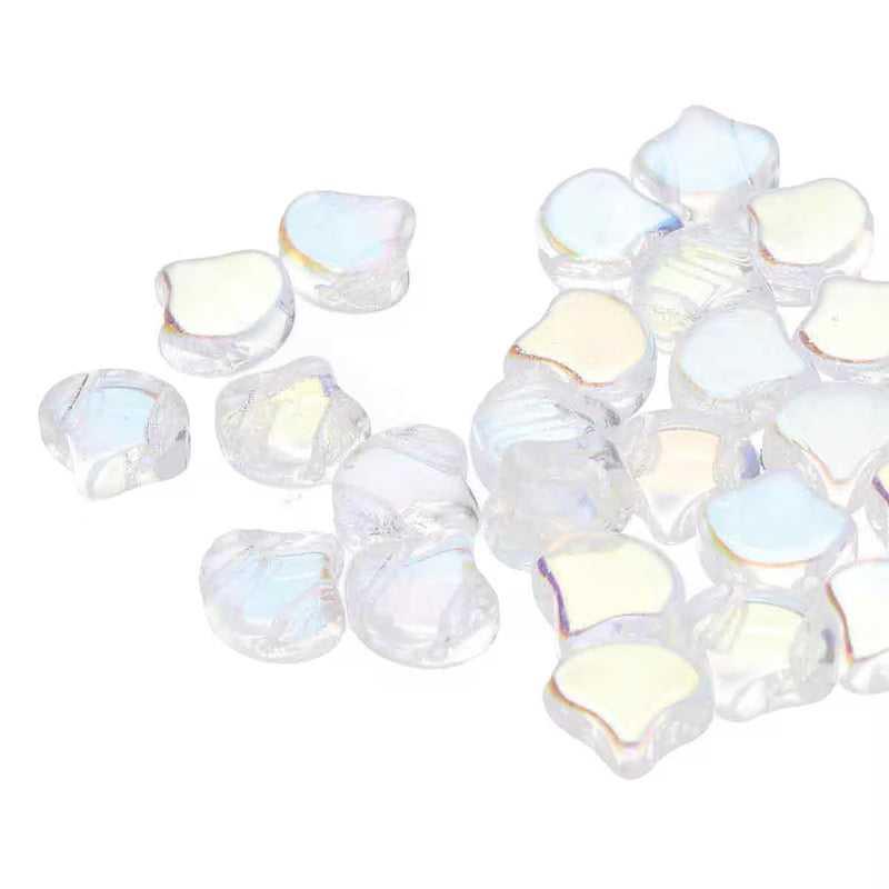 Ginko Beads, Crystal AB, 10g.