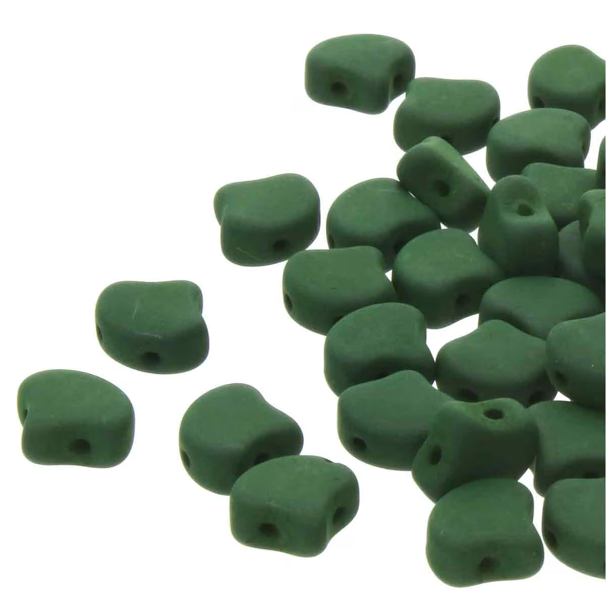 Ginko Beads, Matte Velvet Forest Green, 10g.
