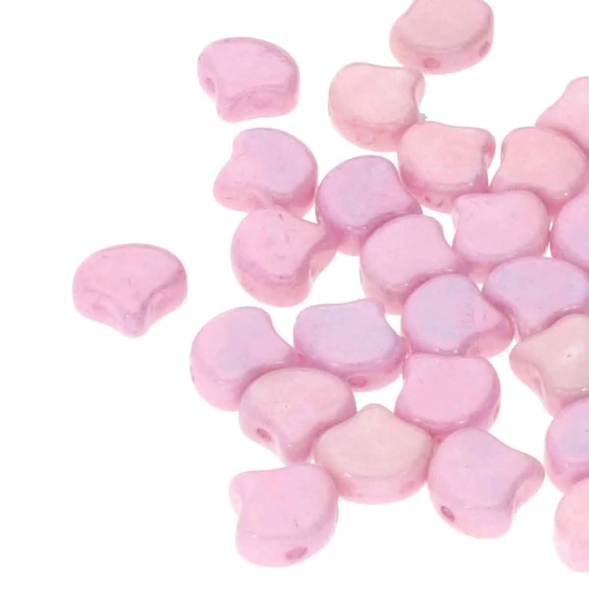 Ginko Beads, Chalk Lilac Luster, 10g.