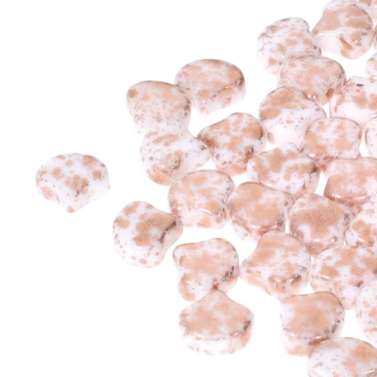 Ginko Beads, Chalk Copper Splash, 10g. - The Argus Collection