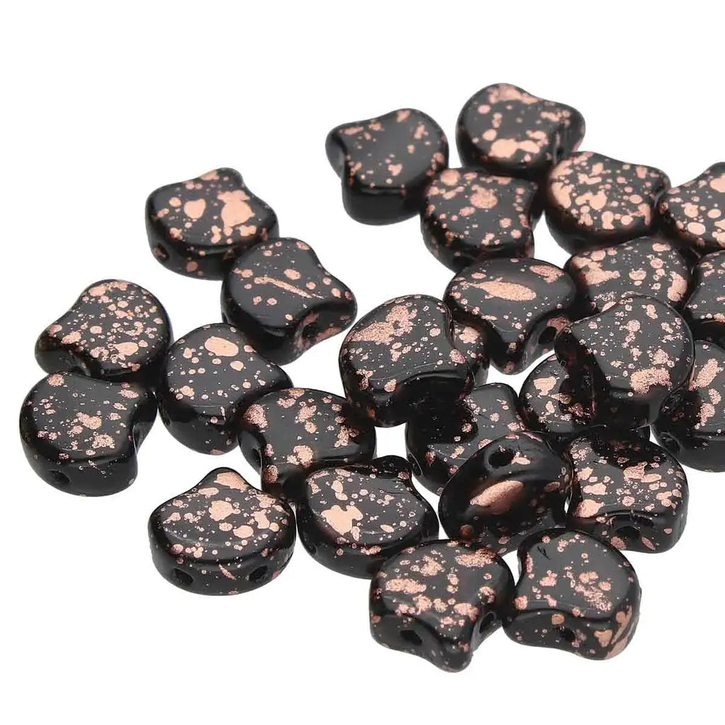 Ginko Beads, Jet Copper Splash, 10g. – The Argus Collection