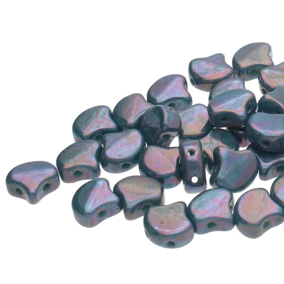 Ginko Beads, Nebula Turquoise, 10g.