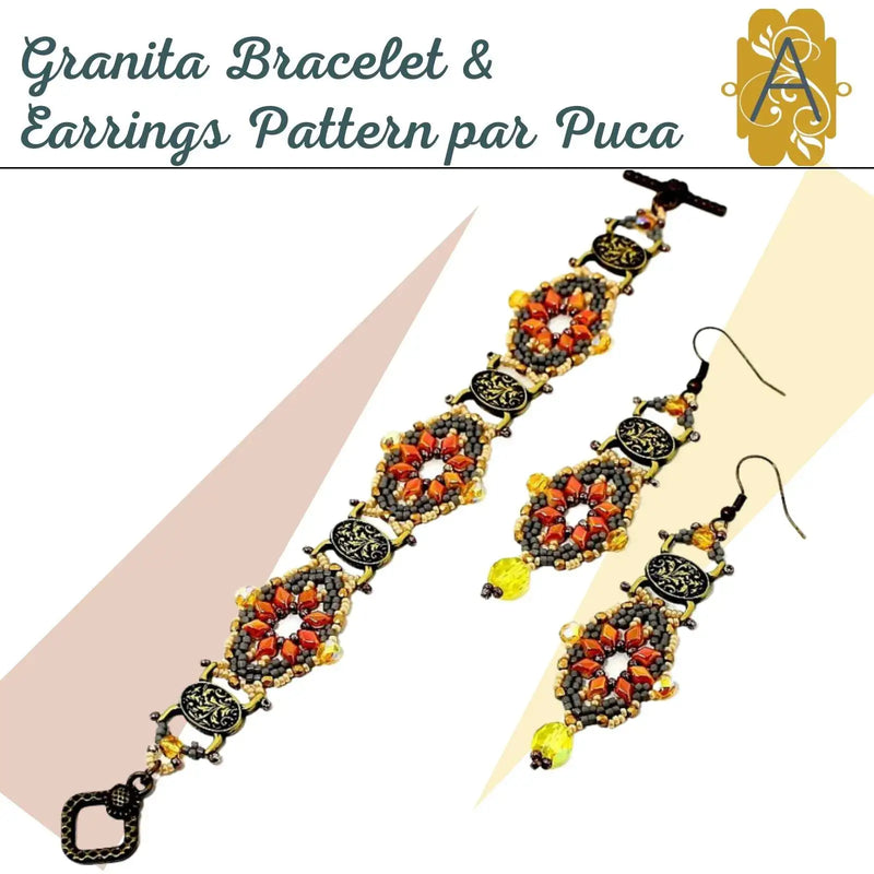 Granita Bracelet & Earrings Pattern - The Argus Collection