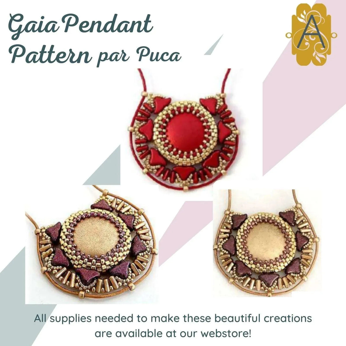 Gaia Pendant Pattern par Puca - The Argus Collection