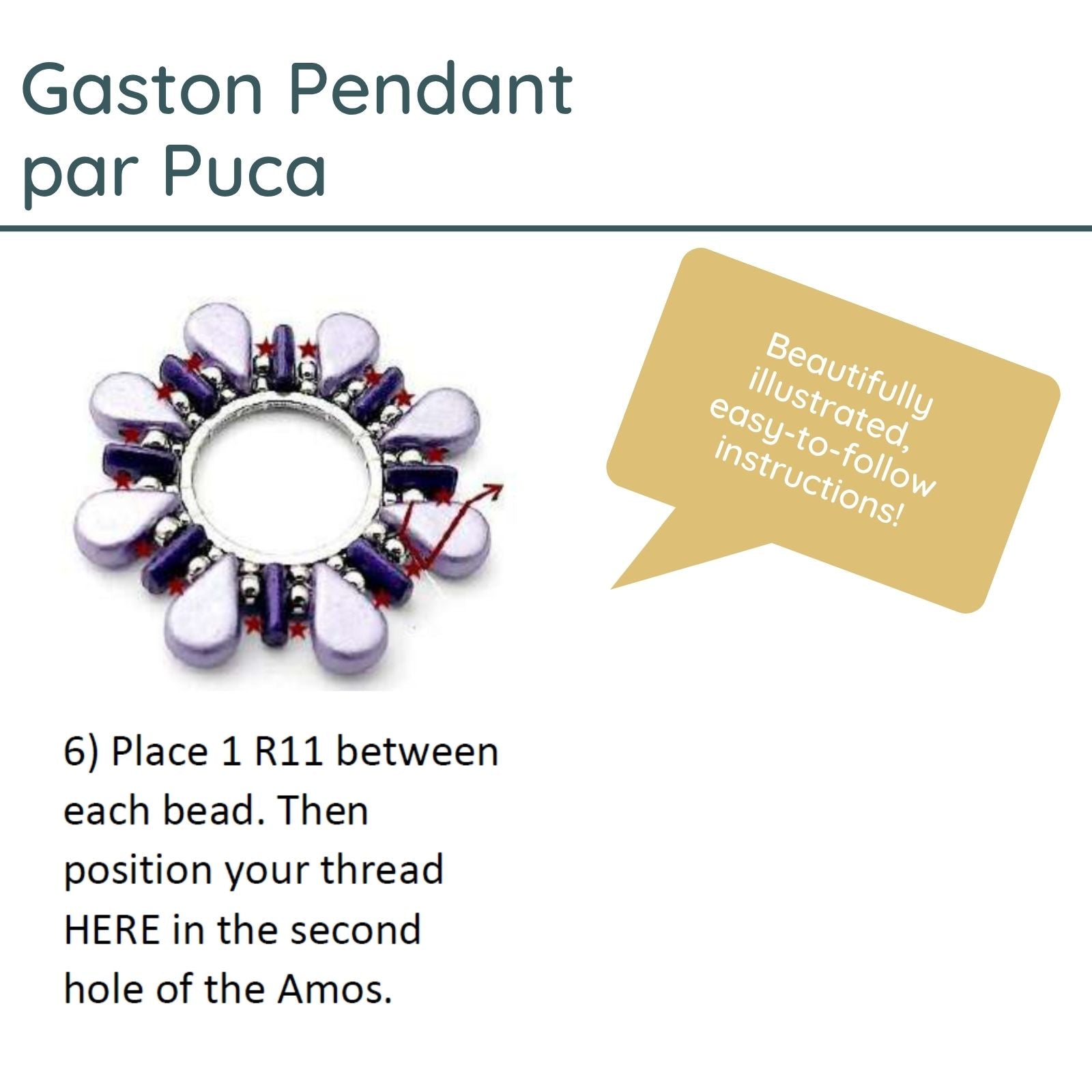 Gaston Pendant Pattern par Puca