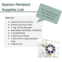 Gaston Pendant Pattern par Puca