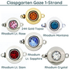 Gaze, Claspgarten 1-Strand Box Clasp, with Swarovski Crystals in 6 Colours