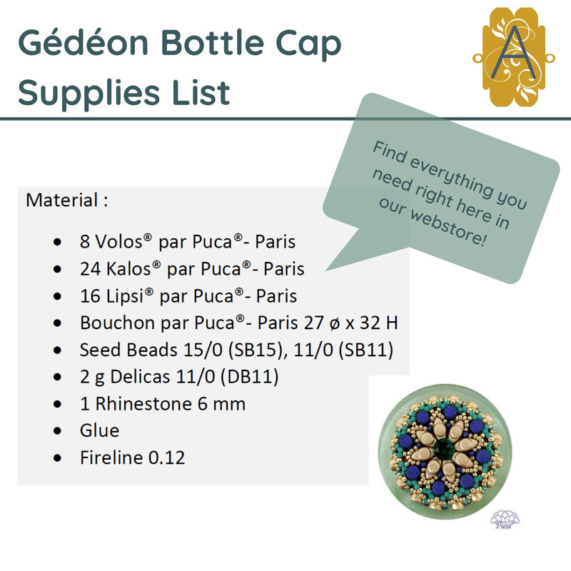 Gédéon Bottle Cap Pattern par Puca