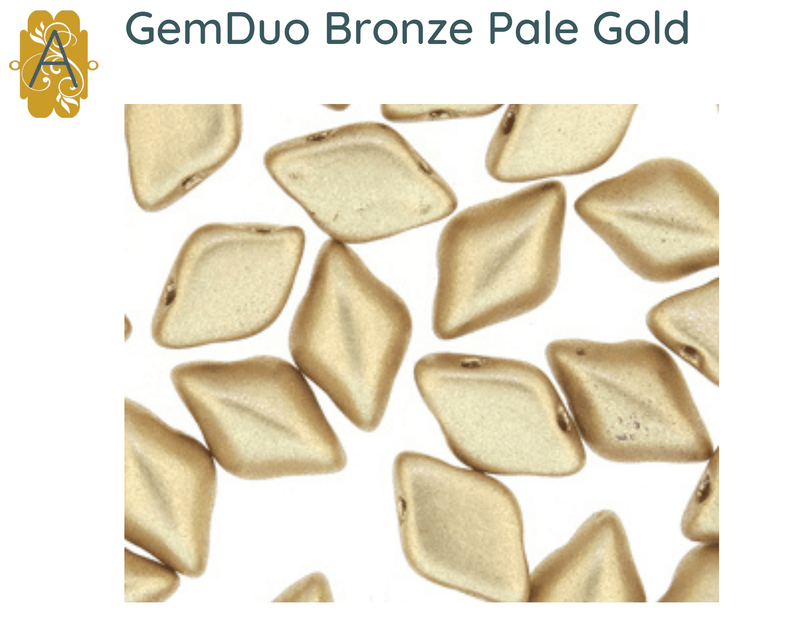 Gemduo Beads by Matubo, Bronze Collection, 10g - The Argus Collection