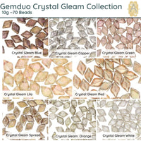 Gemduo Beads by Matubo, Crystal Gleam Collection, 10g - The Argus Collection